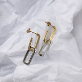 Gold and Silver Chain Earring