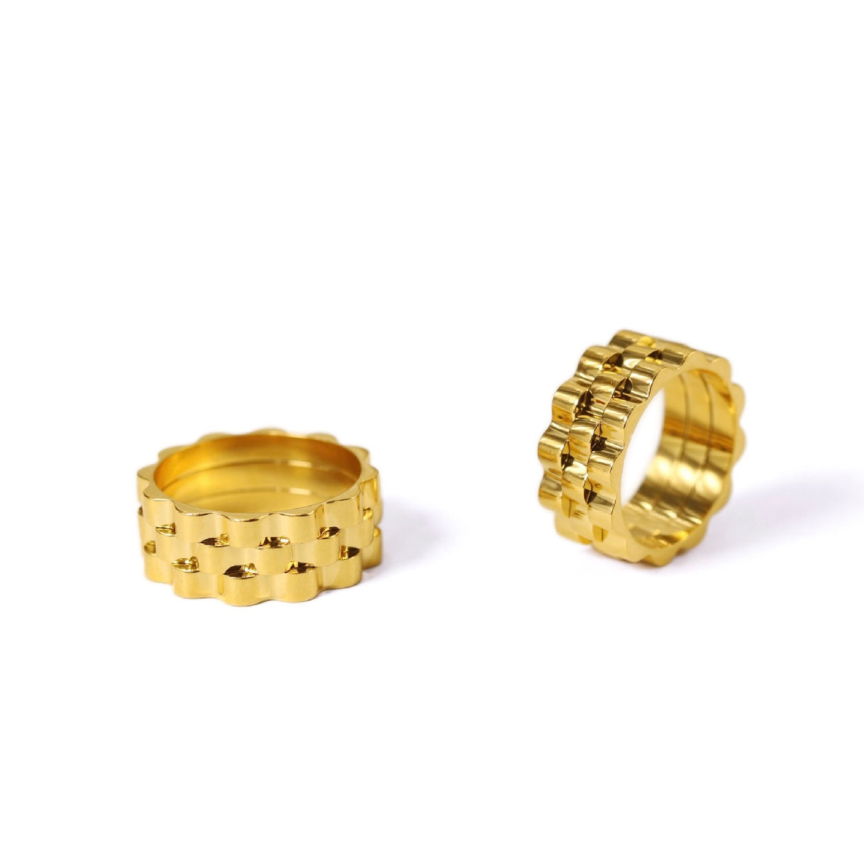 Mechanical Gold Band Ring