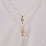 Shell Gold Vermeil Pearl Chain Necklace