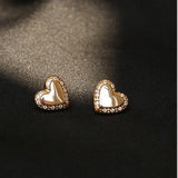 Heart Zircon Stud Earring