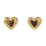 Heart Zircon Stud Earring