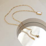 WHITE SHELL 18K GOLD NECKLACE