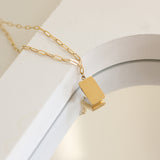 WHITE SHELL 18K GOLD NECKLACE