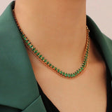 Emerald Toggle Necklace