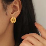 Art Portrait Stud Earring