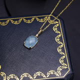 Blue Diva Aquamarine 9k Solid Gold Pendant