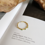 Emerald Gold Vermeil Open Ring