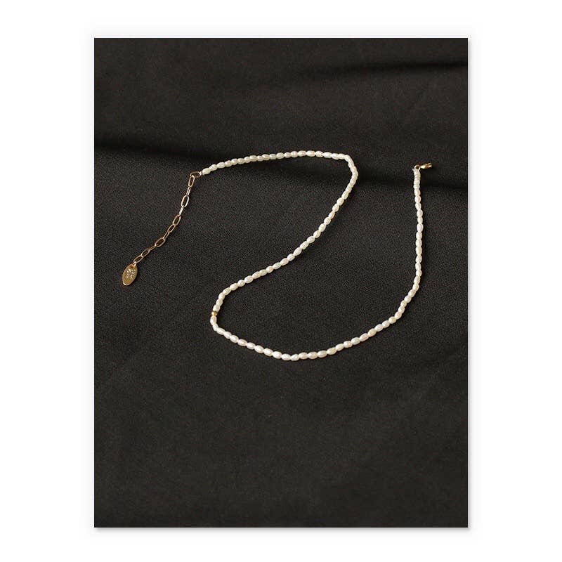 Chic Thin Pearl Chain Necklace