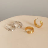 C-Shaped Three layers Earring