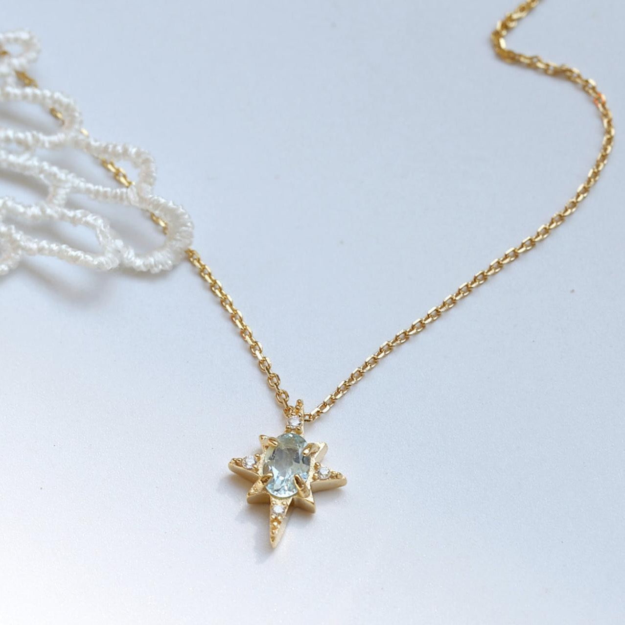 Ciel Blue Topaz Gold Vermeil Necklace