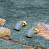 Ocean Blue Aquamarine Gold Vermeil Earring