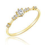 Wedding Dainty Gold Vermeil Ring